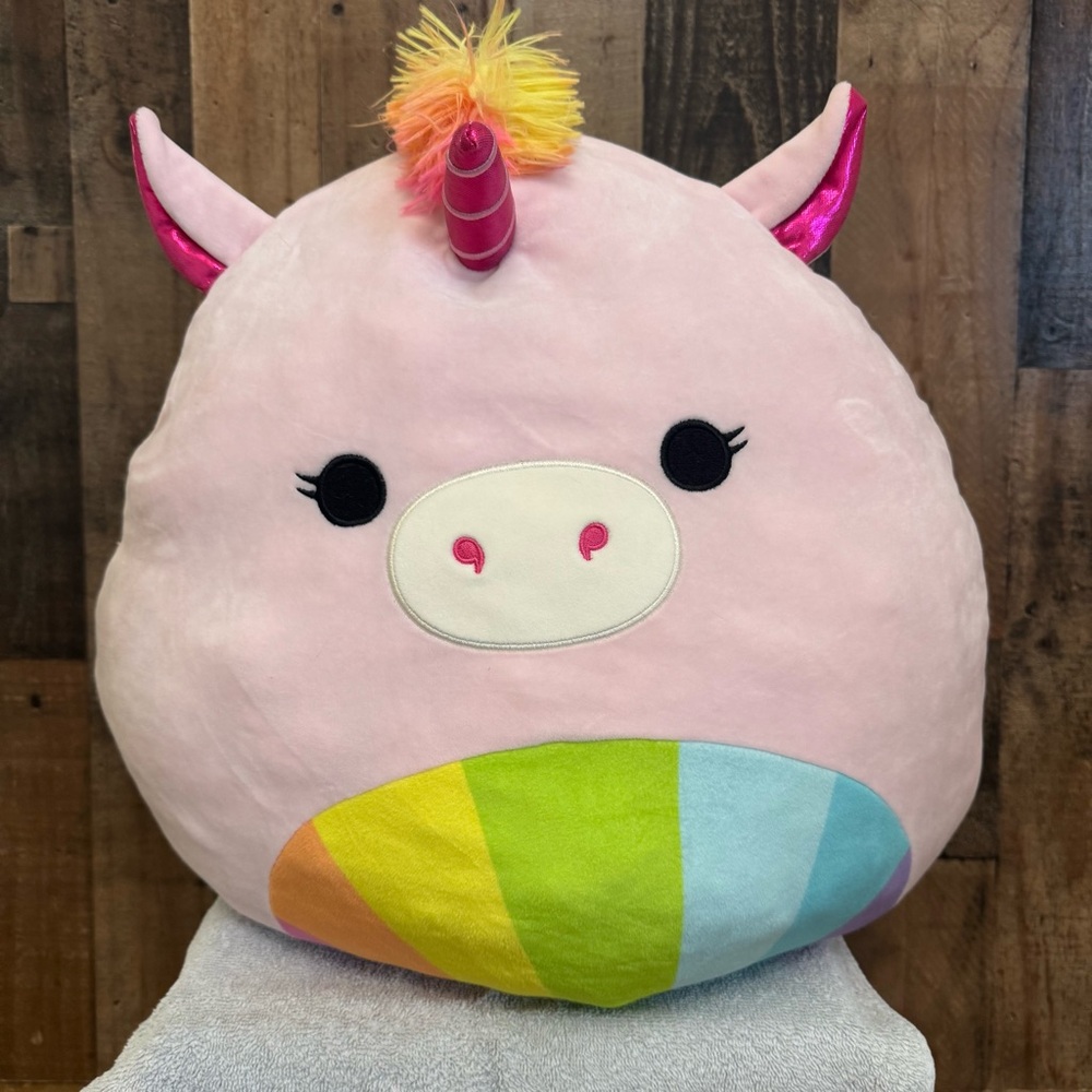 Squishmallow 16 Inch Plush | Amor The Pink Pride Unicorn